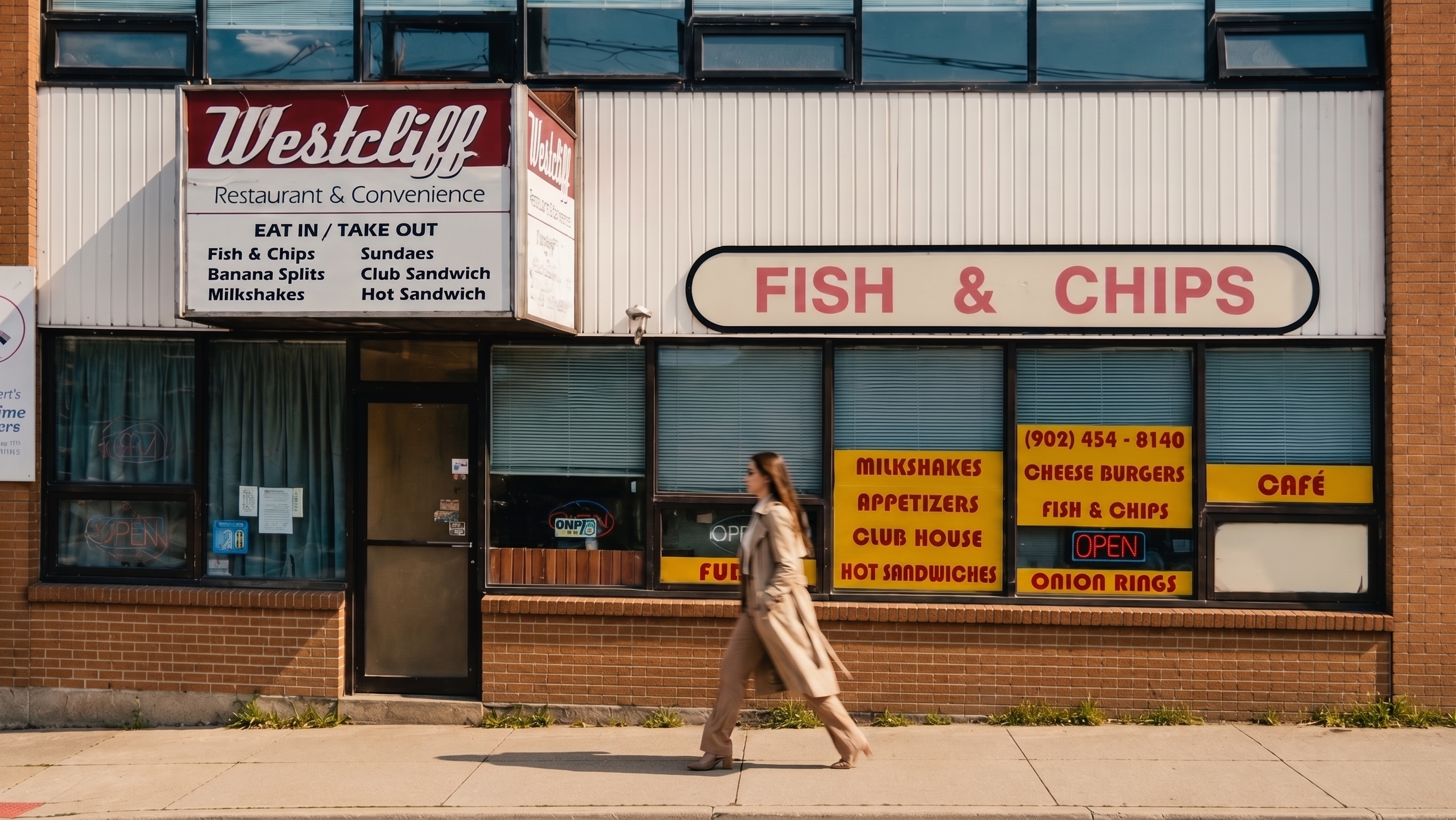 Westcliff Restaurant storefront on Oxford Street